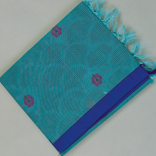 TAMIL13 PURE COTTON - Aqua Blue