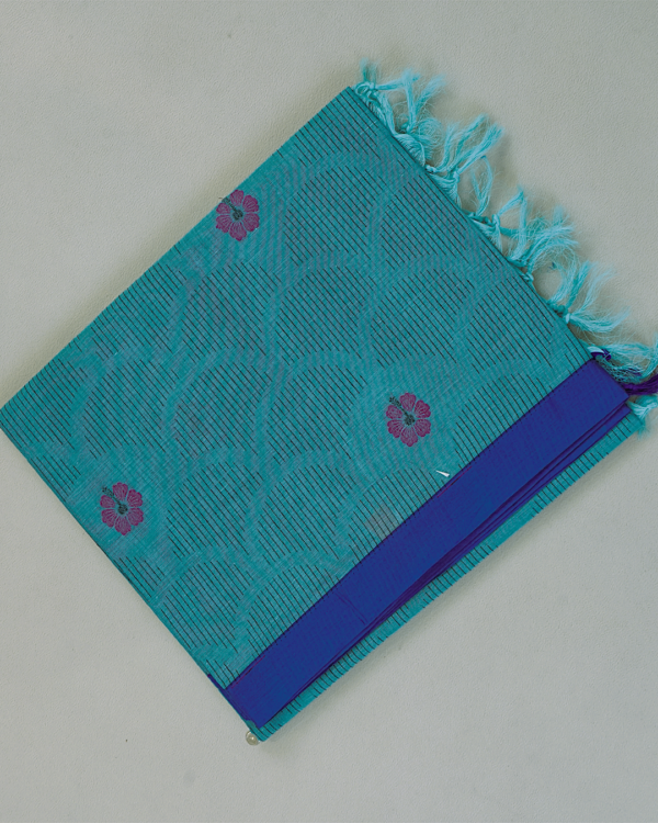 TAMIL13 PURE COTTON - Aqua Blue