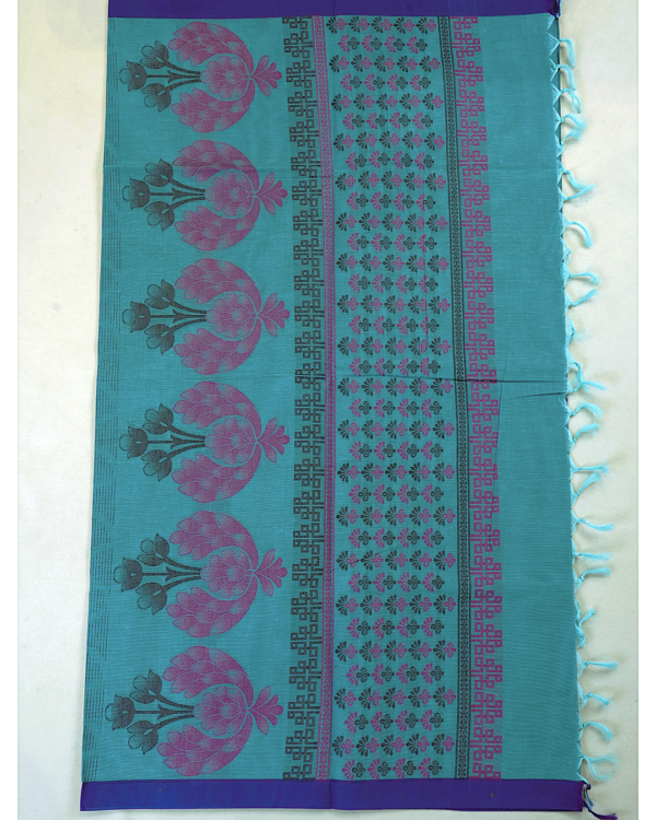 TAMIL14 PURE COTTON - Aqua Blue
