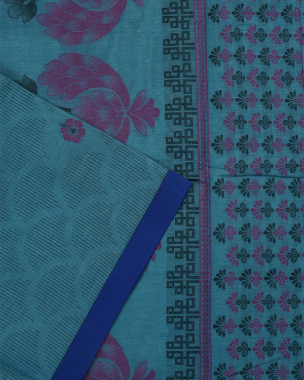 TAMIL15 PURE COTTON - Aqua Blue
