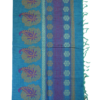 TAMIL6 PURE COTTON - Turquoise Blue with Purple