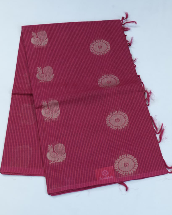 TEST10 PURE COTTON SAREES - Deep Rani Pink