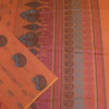 TEST113 PURE COTTON SAREES - Bright Orange
