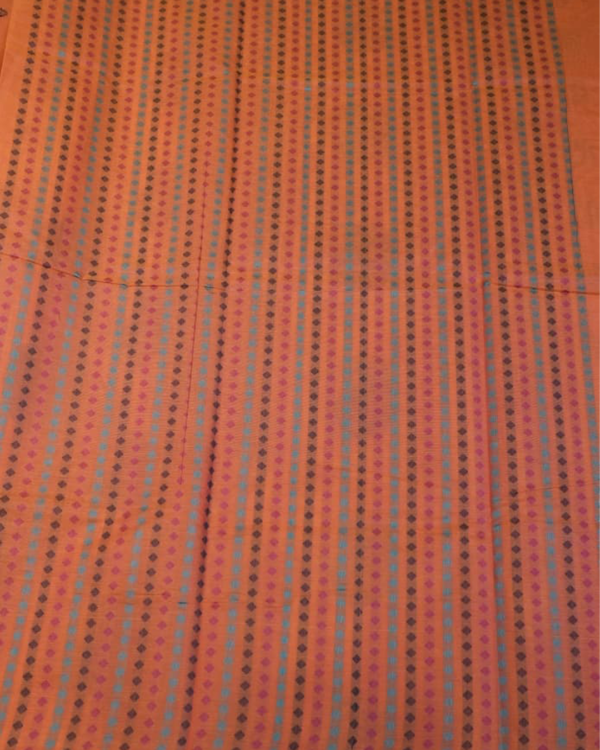 TEST114 PURE COTTON SAREES - Bright Orange