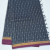 TEST132 PURE COTTON SAREES - Charcoal Black
