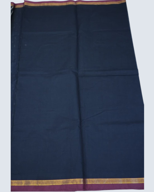 TEST134 PURE COTTON SAREES - Charcoal Black