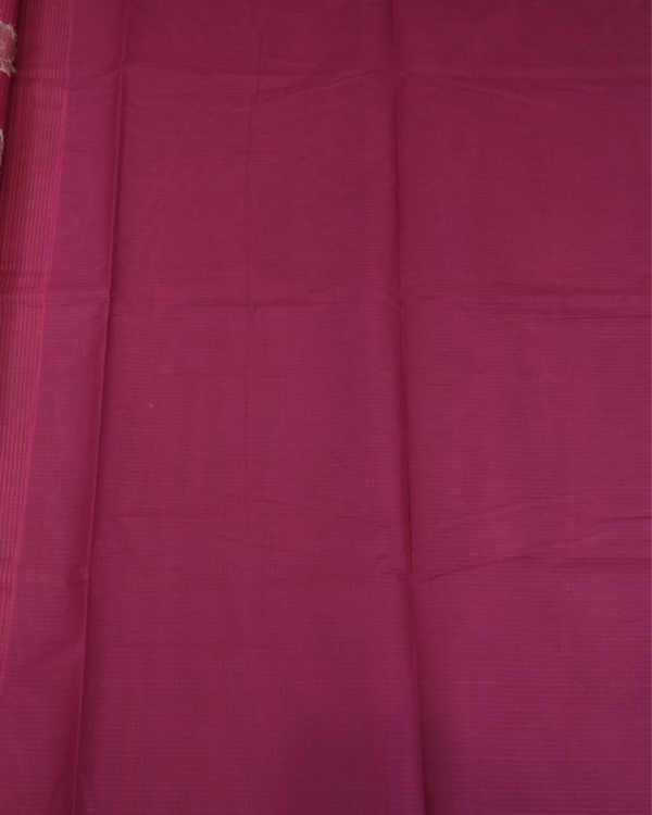TEST19 PURE COTTON SAREES - Deep Rani Pink