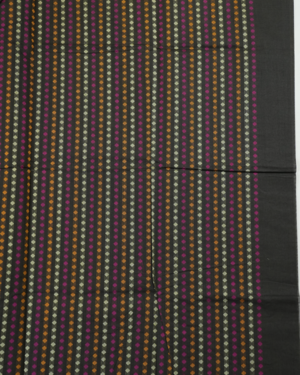 TN3 PURE COTTON SAREE - CHARCOAL BROWN