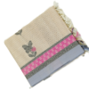 Untitled-1 PURE COTTON SAREES - Beige Grey with Pink & Charcoal Grey