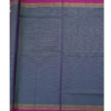 Untitled-1.png4-2 PURE COTTON SAREE - Charcoal Grey with Rani Pink