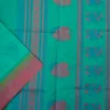 Untitled-7 - Copy PURE COTTON SAREES - Sea Green with Mauve Purple & Olive Gold