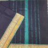 ta.17 CHETTINAD COTTON SAREES - Navy Blue with Teal Green, Mustard Gold & Pink