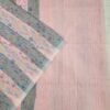 ta16 COTTON SAREES - Peach Pink with Grey and Multicolour Floral Print