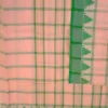 CHETTINAD COTTON SAREES  - Peach Pink with Bottle Green
