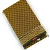 115 CHETTINAD COTTON SAREES - Black with Mustard Yellow Checks & Antique Gold