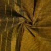 118 CHETTINAD COTTON SAREES - Black with Mustard Yellow Checks & Antique Gold