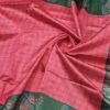 12 FANCY SAREES - Bright Fuchsia Pink with White Checks