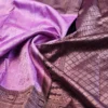 Kanchipuram silks - Lavender Purple with Deep Wine & Silver Zari