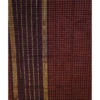 120 CHETTINAD COTTON SAREES - Navy Blue with Maroon & Orange Checks