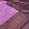 Kanchipuram silks - Lavender Purple with Deep Wine & Silver Zari