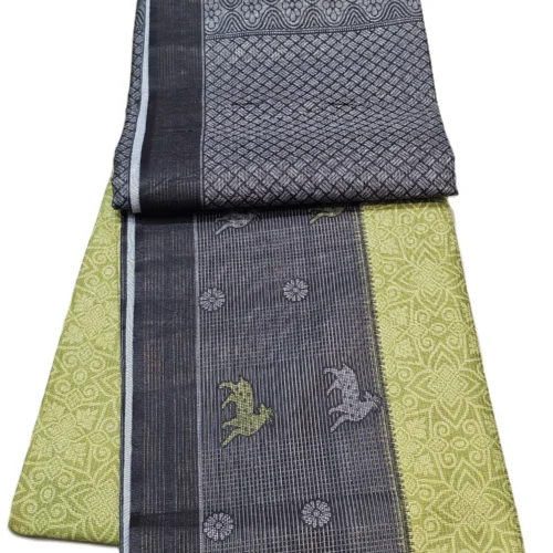 20261012_120136.jpg FANCY SAREES - Olive Green and Silver Woven Designs