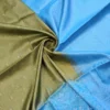 SOFT SILK SAREES - Sky Blue with Antique Gold / Olive Gold