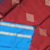SOFT SILK SAREES - Royal Blue with Wine Maroon & Antique Gold