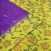 SOFT SILK SAREE - Parrot Green with Royal Purple & Antique Gold