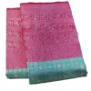Kanchipuram silks - Aqua Blue with Rani Pink & Silver Zari