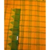 CHETTINAD COTTON SAREE - Mustard Yellow with Olive Green