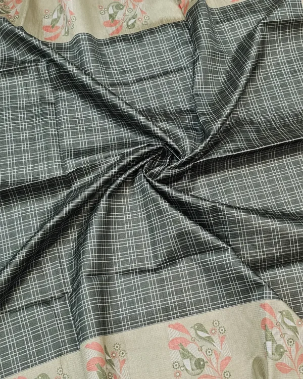 FANCY SAREES - Light Sage Beige / Greyish Olive