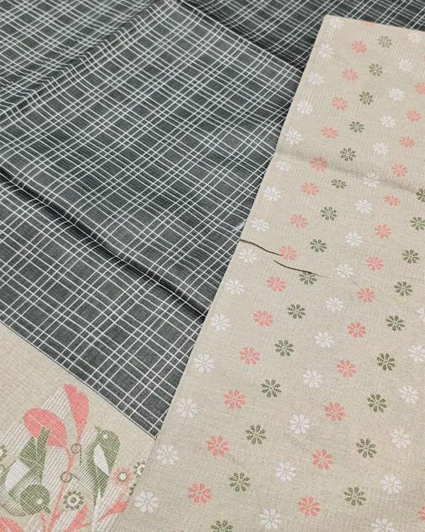 FANCY SAREES - Light Sage Beige / Greyish Olive